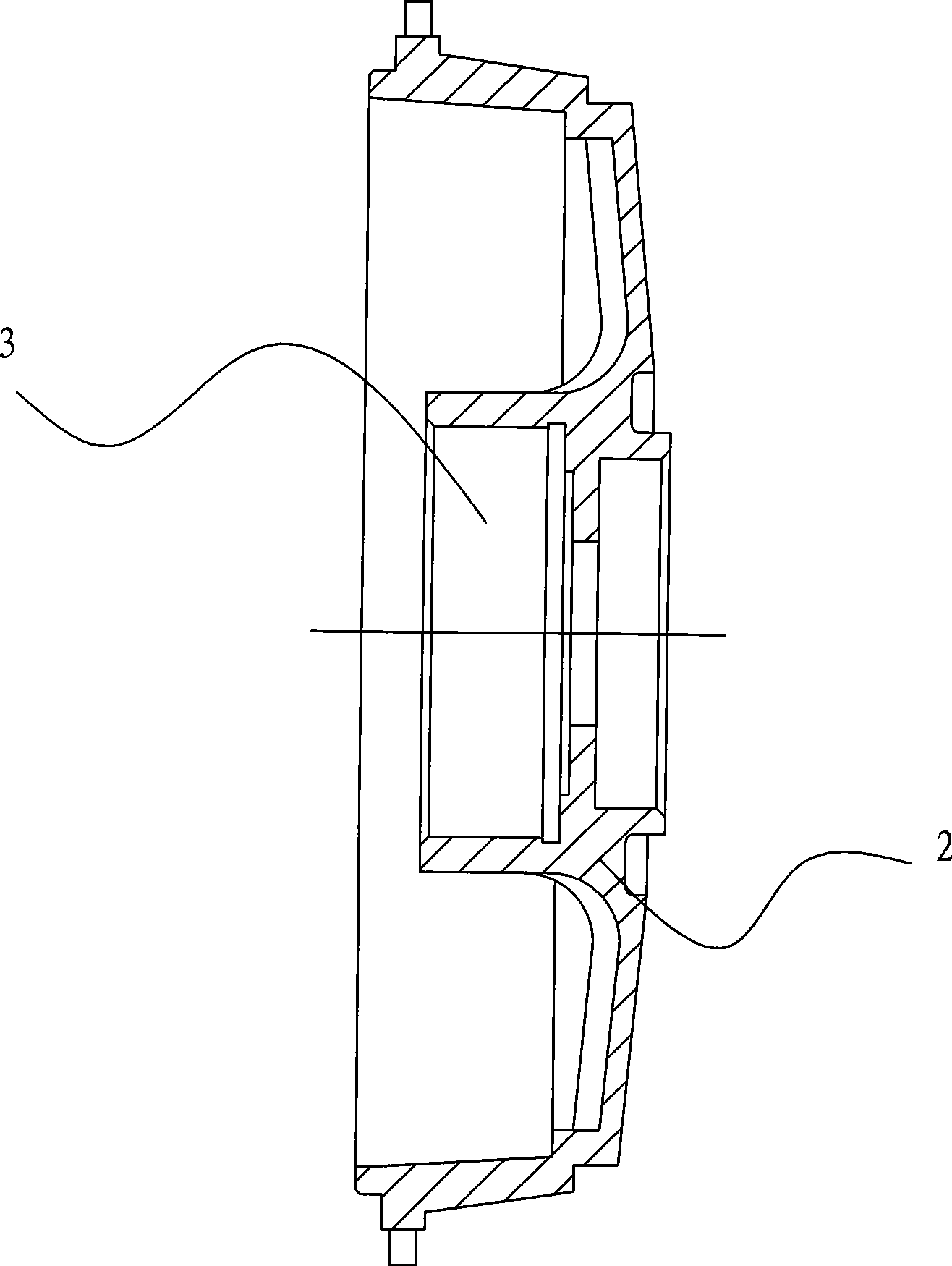 Motor with improved rear cap bearing support construction