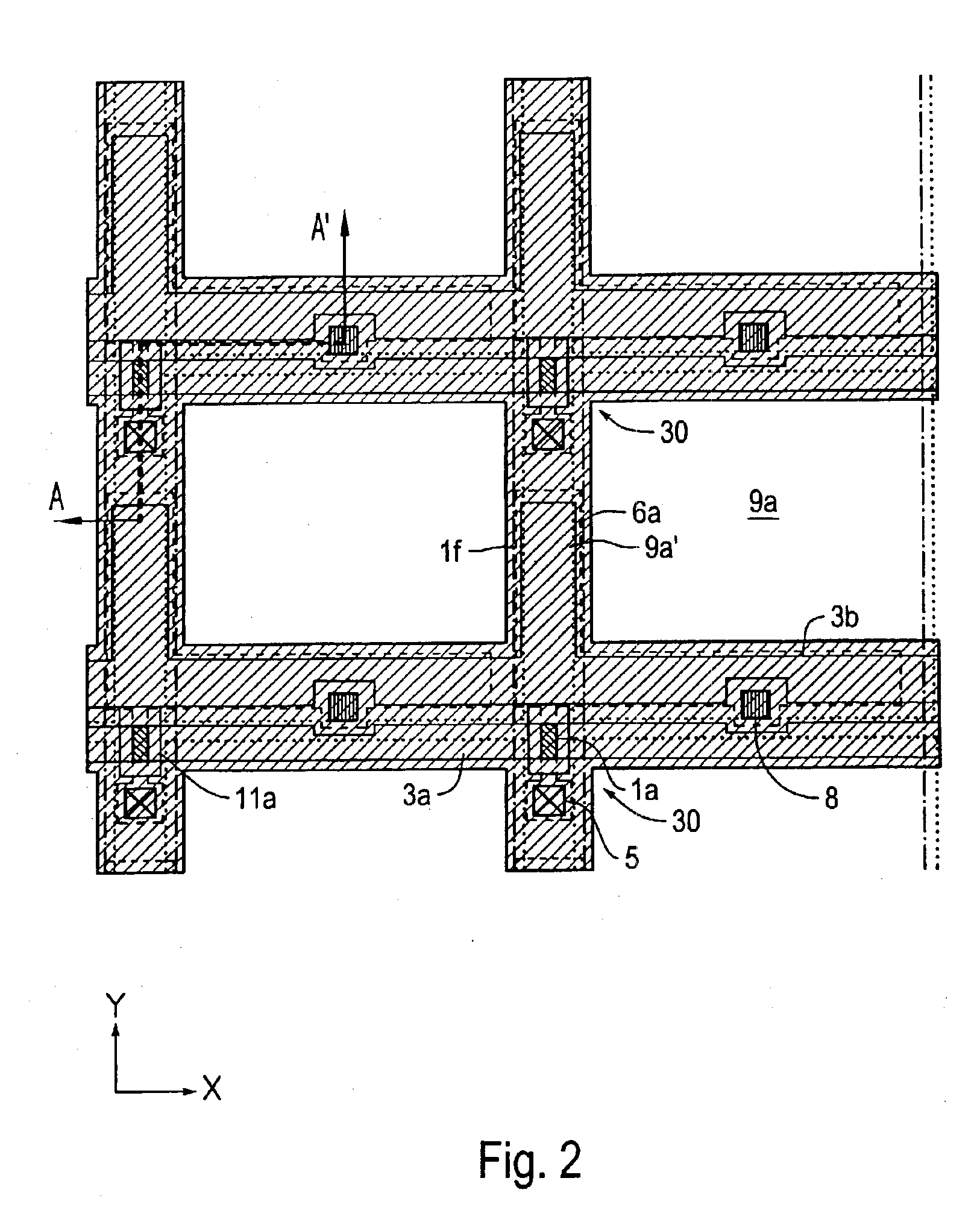 Electro-optical device having a concave recess formed above a substrate in correspondence with a plurality of wirings and an electro-optical apparatus having same