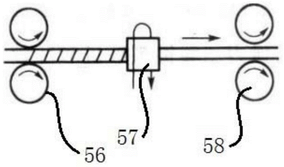 Production technological process and production line of environment-friendly jean