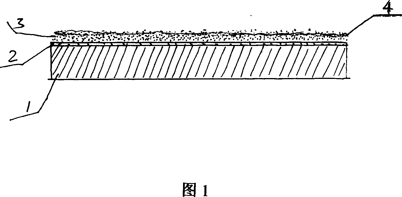 Sandiness drawing material and its making method