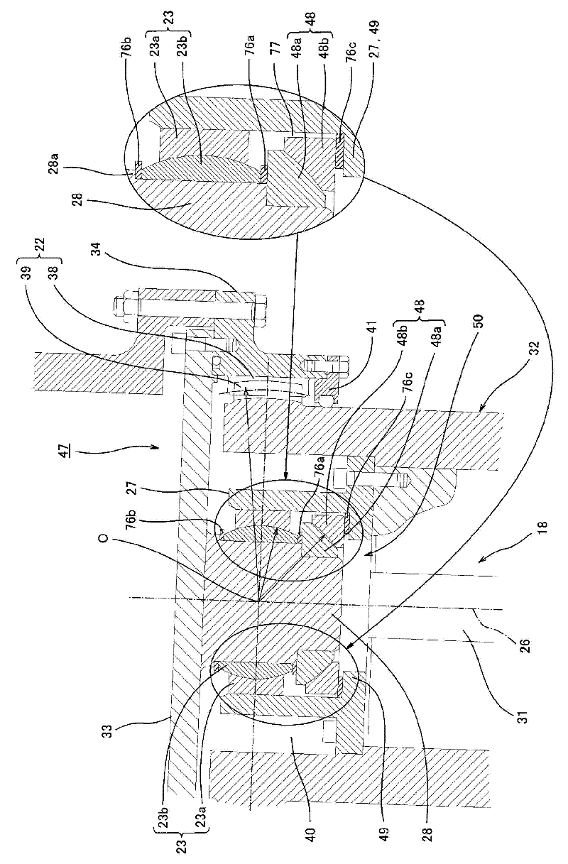 Flexible coupling structure and ship thruster device with same