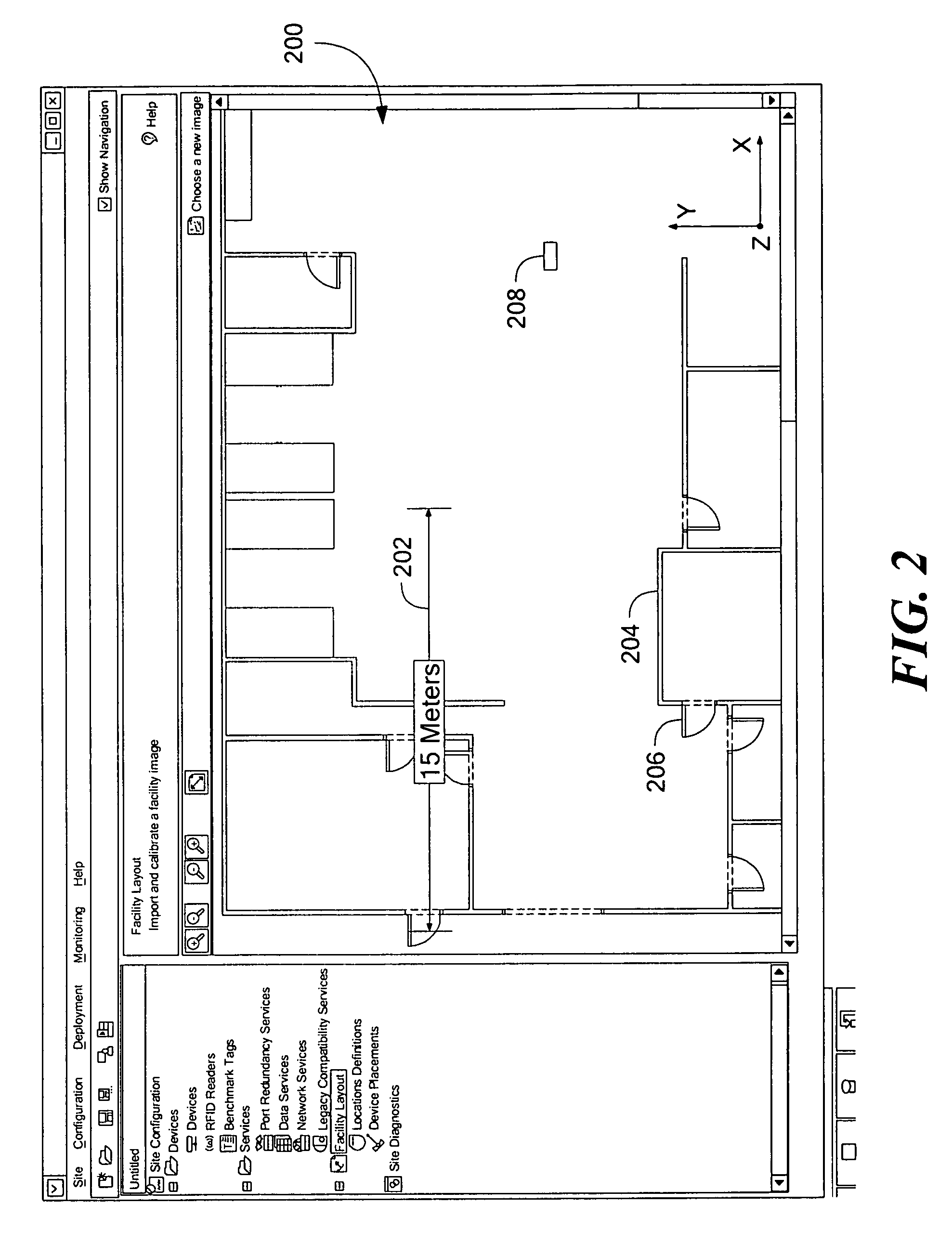 Configuration management system and method for use in an RFID system including a multiplicity of RFID readers