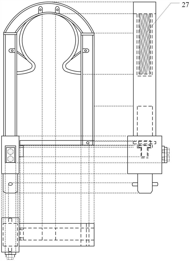 Novel lock catch type grounding wire anti-falling hook device with bottom opening