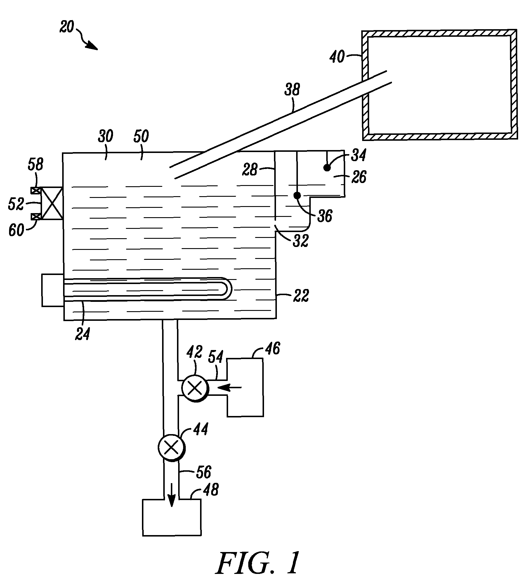 Water level sensor for steam humidifier