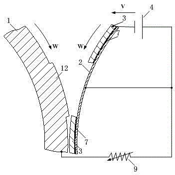 Electrochemical machining bipolar electrode of revolution body surface boss structure and electrochemical machining method of electrochemical machining bipolar electrode