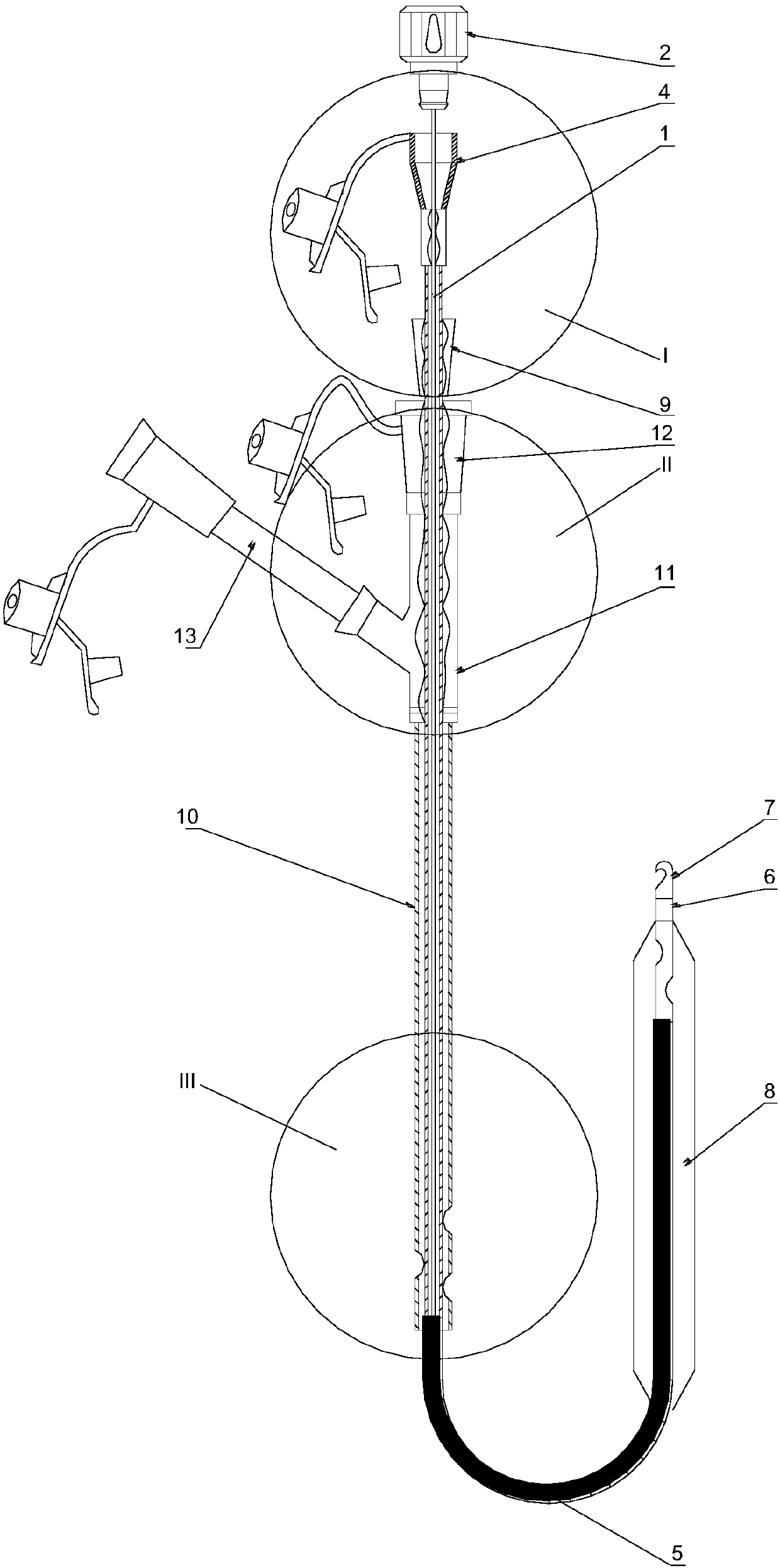 Ultrasonic guidance pernasal implantation dual-chamber nasogastric tube and nasal jejunal feeding tube composite conduit