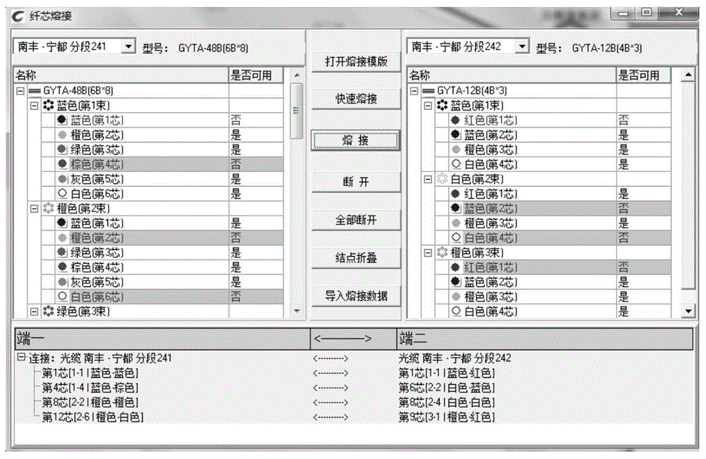 Method for quick querying and locating of optical cable link relation