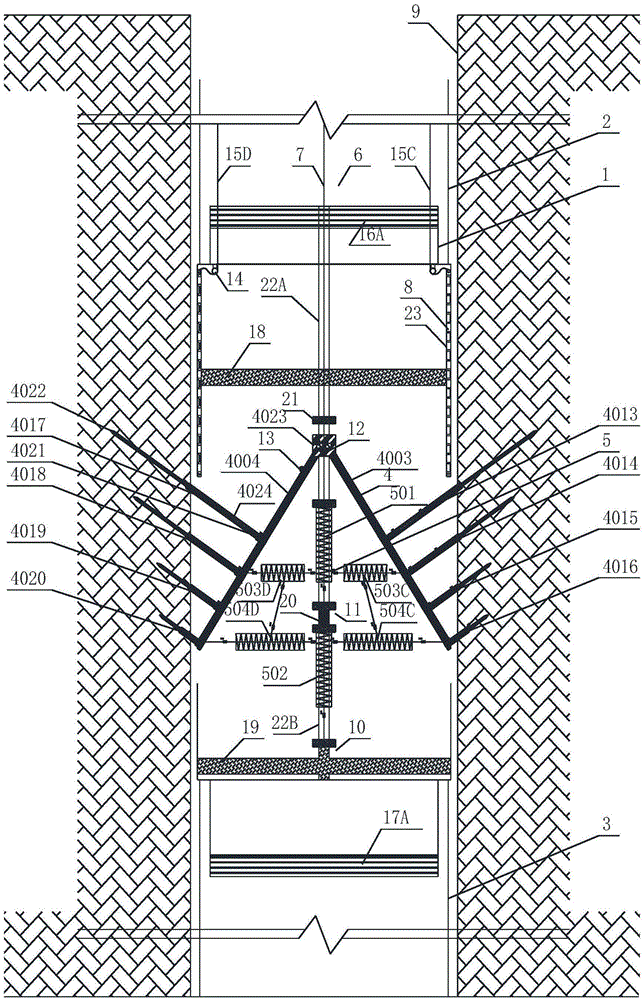 An umbrella-shaped stepped multi-point displacement gauge anchor head for soft soil composite strata