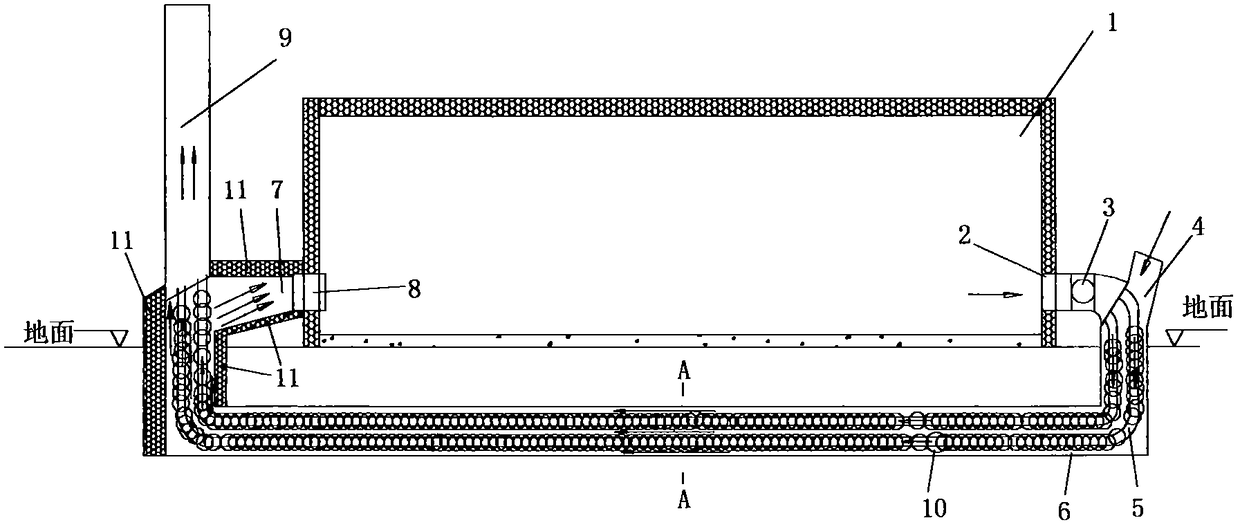 Energy-saving air interchanger device for on-scale breeding heat-preservation livestock building