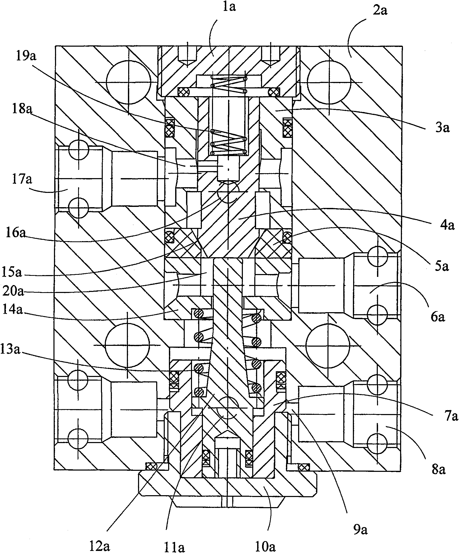 Liquid control one-way valve for suspension moving top beam hydraulic chock