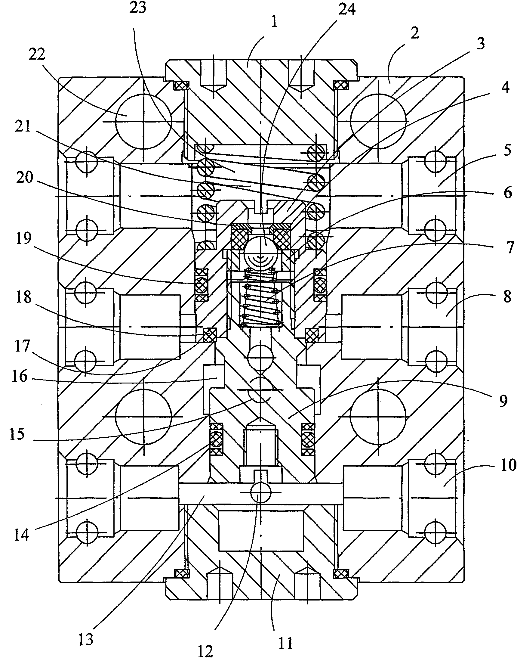 Liquid control one-way valve for suspension moving top beam hydraulic chock