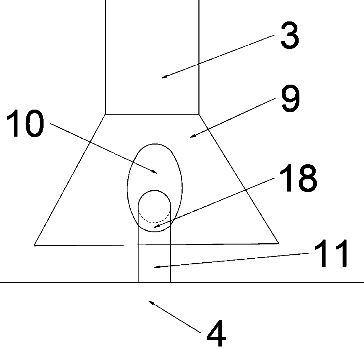 Gravity type anti-overturning device suitable for single-pier bridge