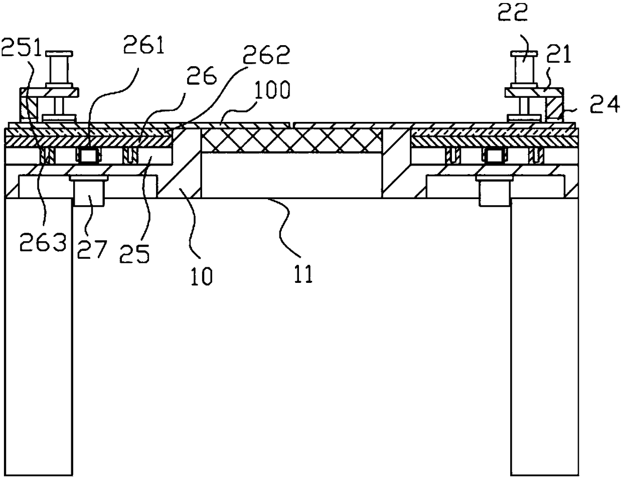 Sheet clamping mechanism for automobile processing plate laser welding machine