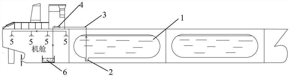 Cabin carbon dioxide fire extinguishing system of semi-cold and semi-pressure carbon dioxide transport ship