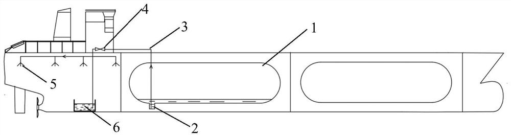 Cabin carbon dioxide fire extinguishing system of semi-cold and semi-pressure carbon dioxide transport ship