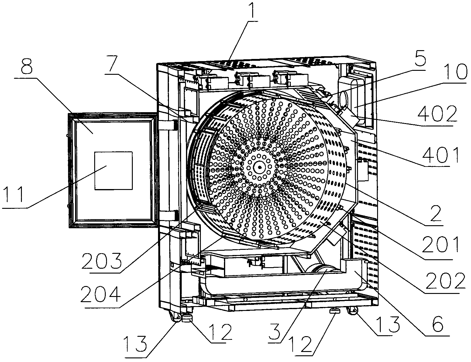 Microwave drying equipment and dynamic microwave emission drying method thereof