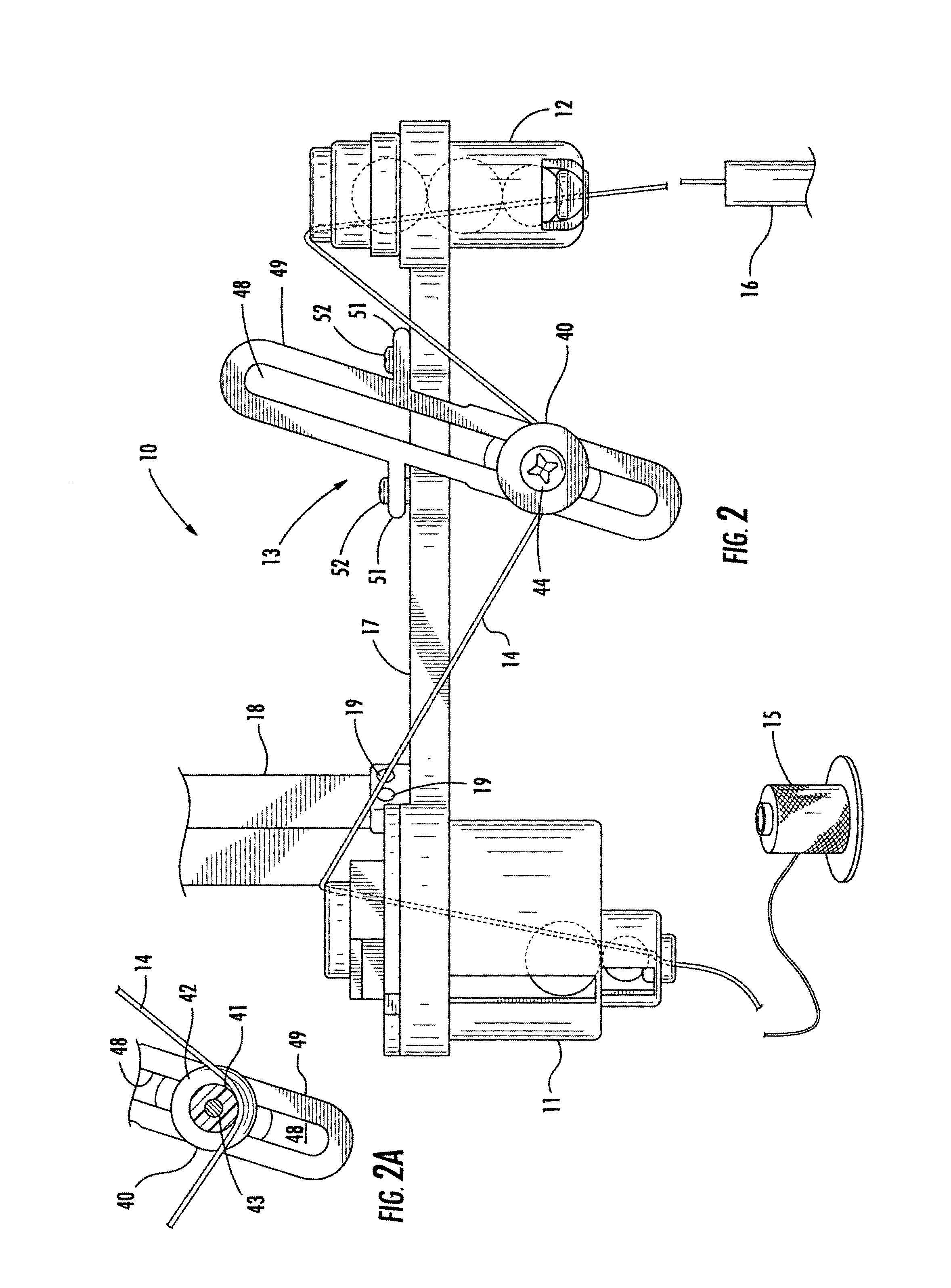 Traveling yarn tension compensating system