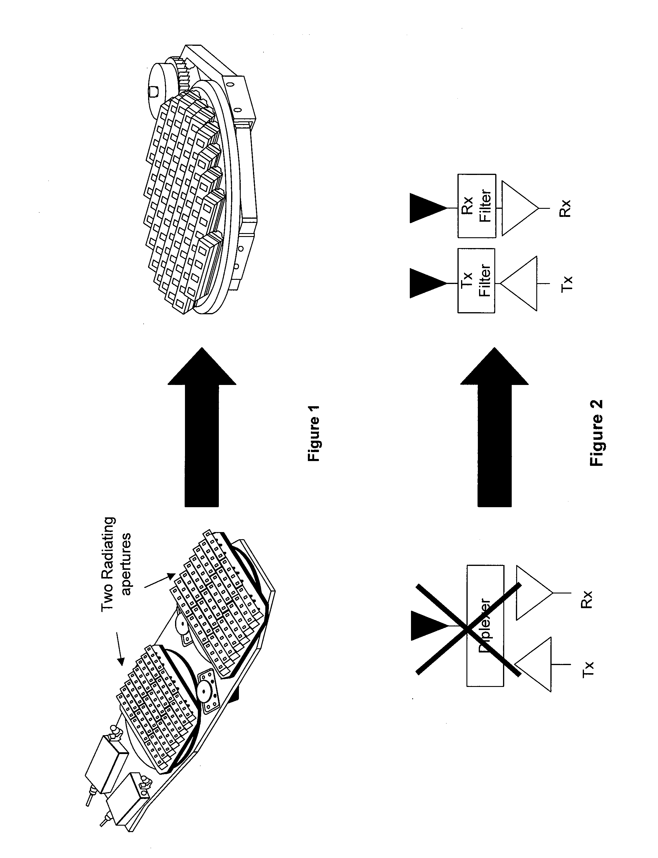 Hybrid single aperture inclined antenna