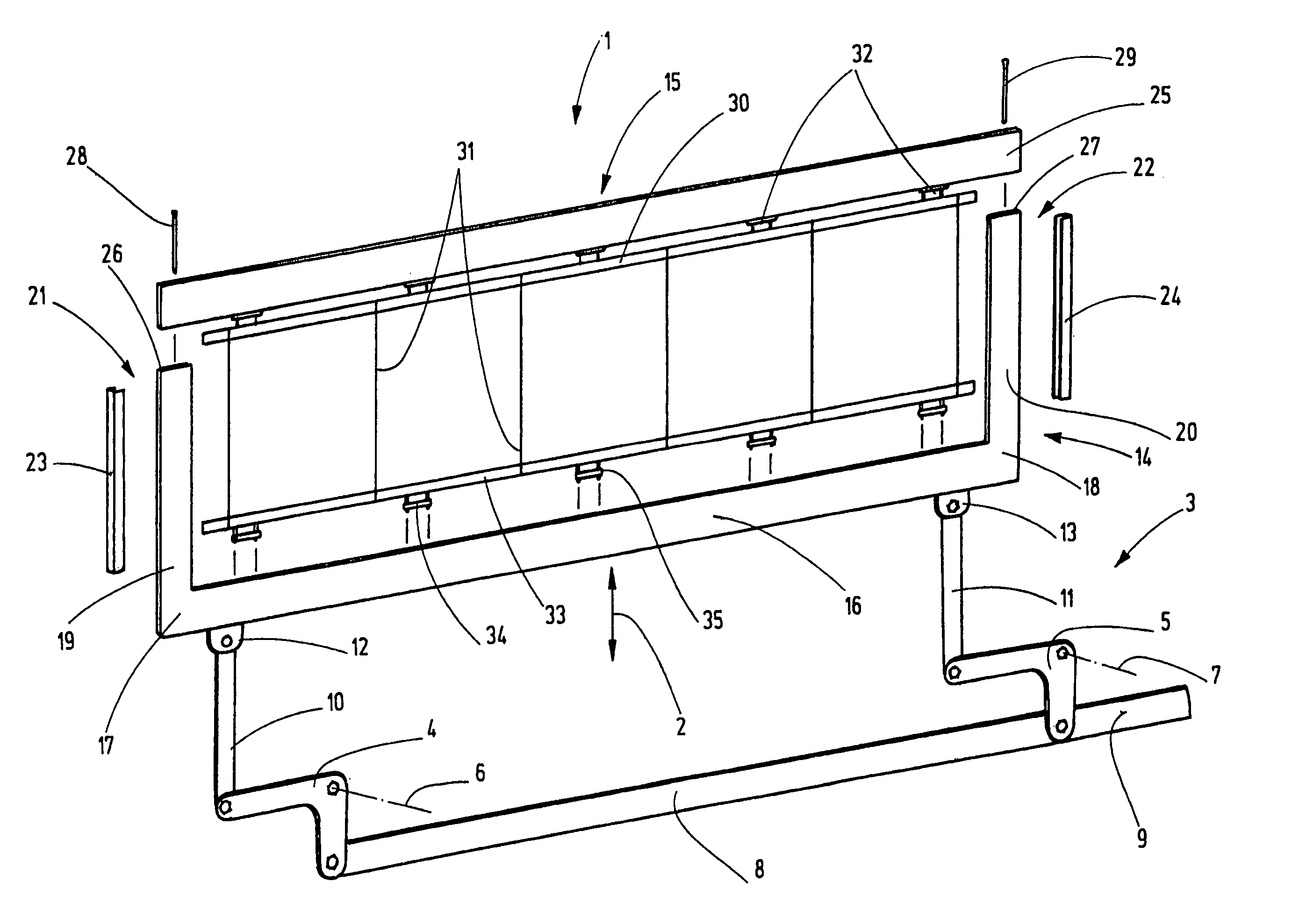 Dividable two-part heald shaft