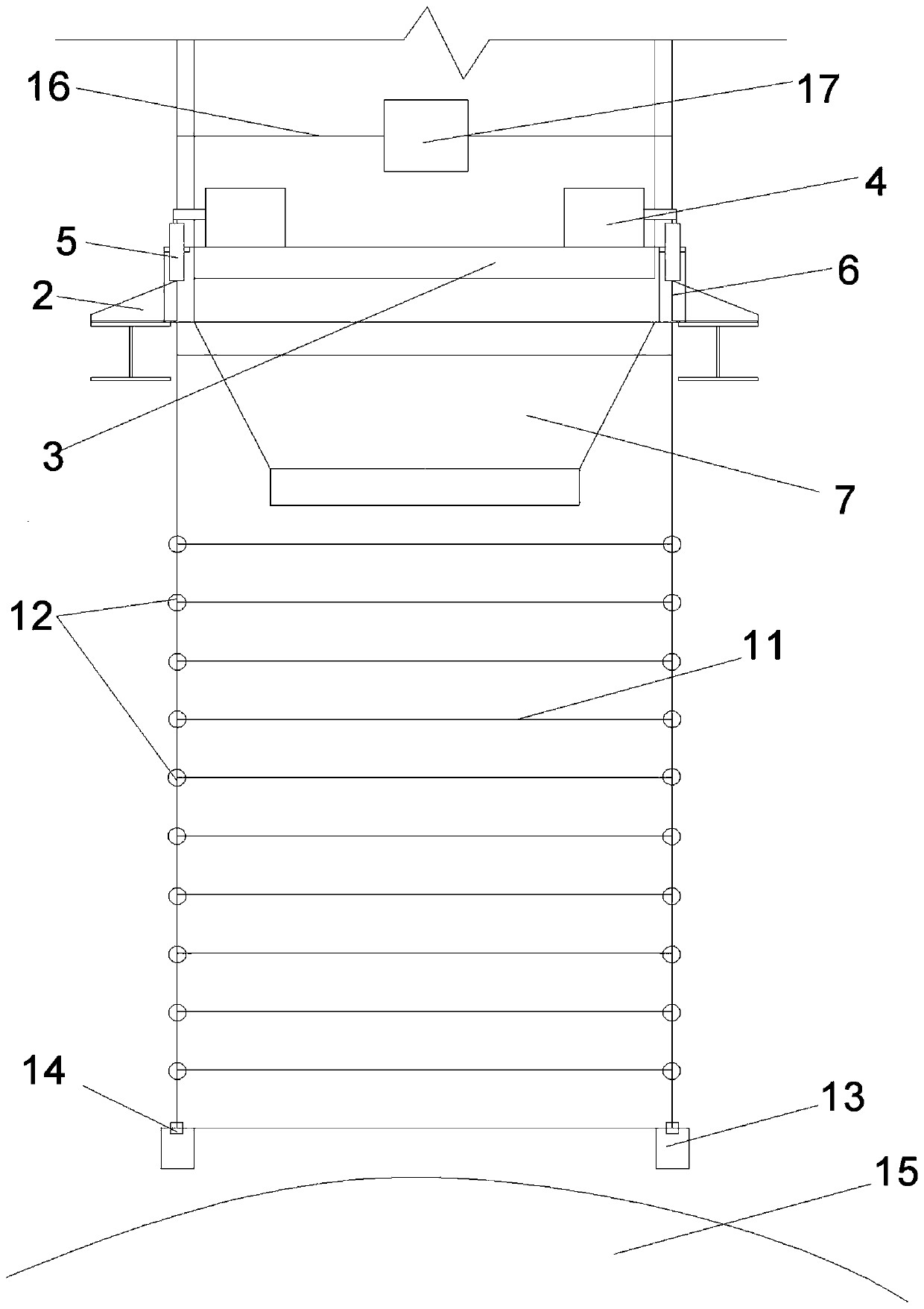 Automatically-telescoping dust removal device used by stacking machine for stacking, and operation method thereof