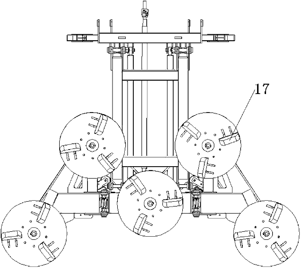 Road surface ice and snow clearing equipment driven by leather belt transmission mode