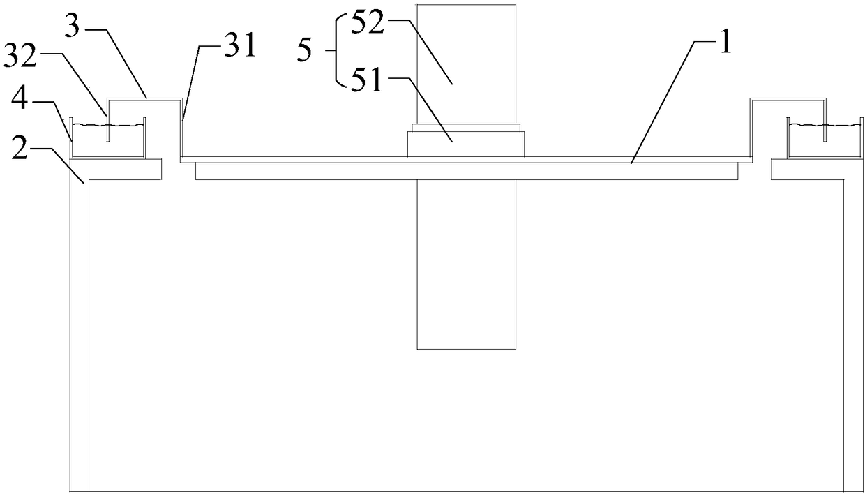 Novel submerged arc furnace and flue gas sealing device thereof