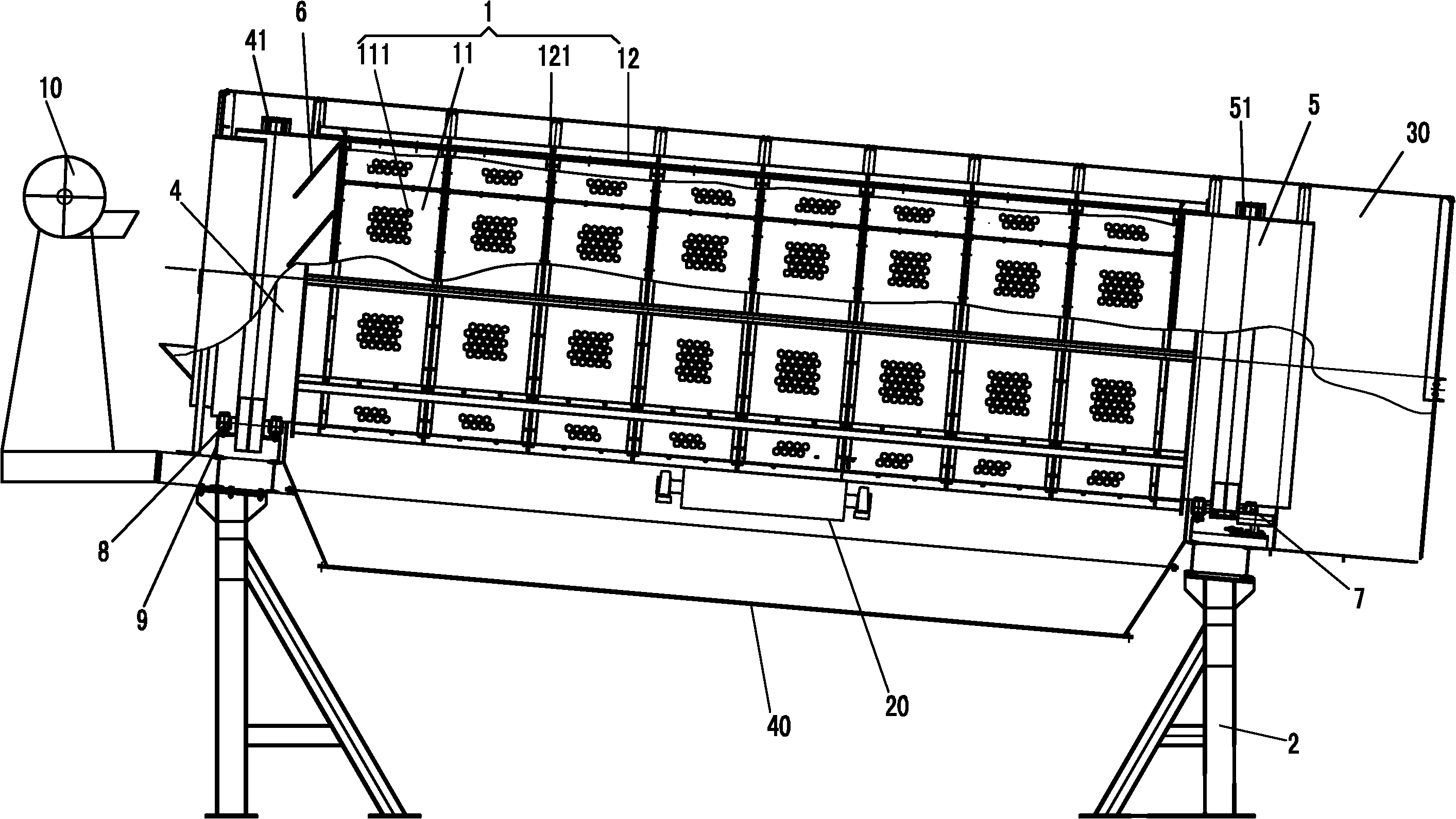 Large composite sieving machine for old and decayed garbage