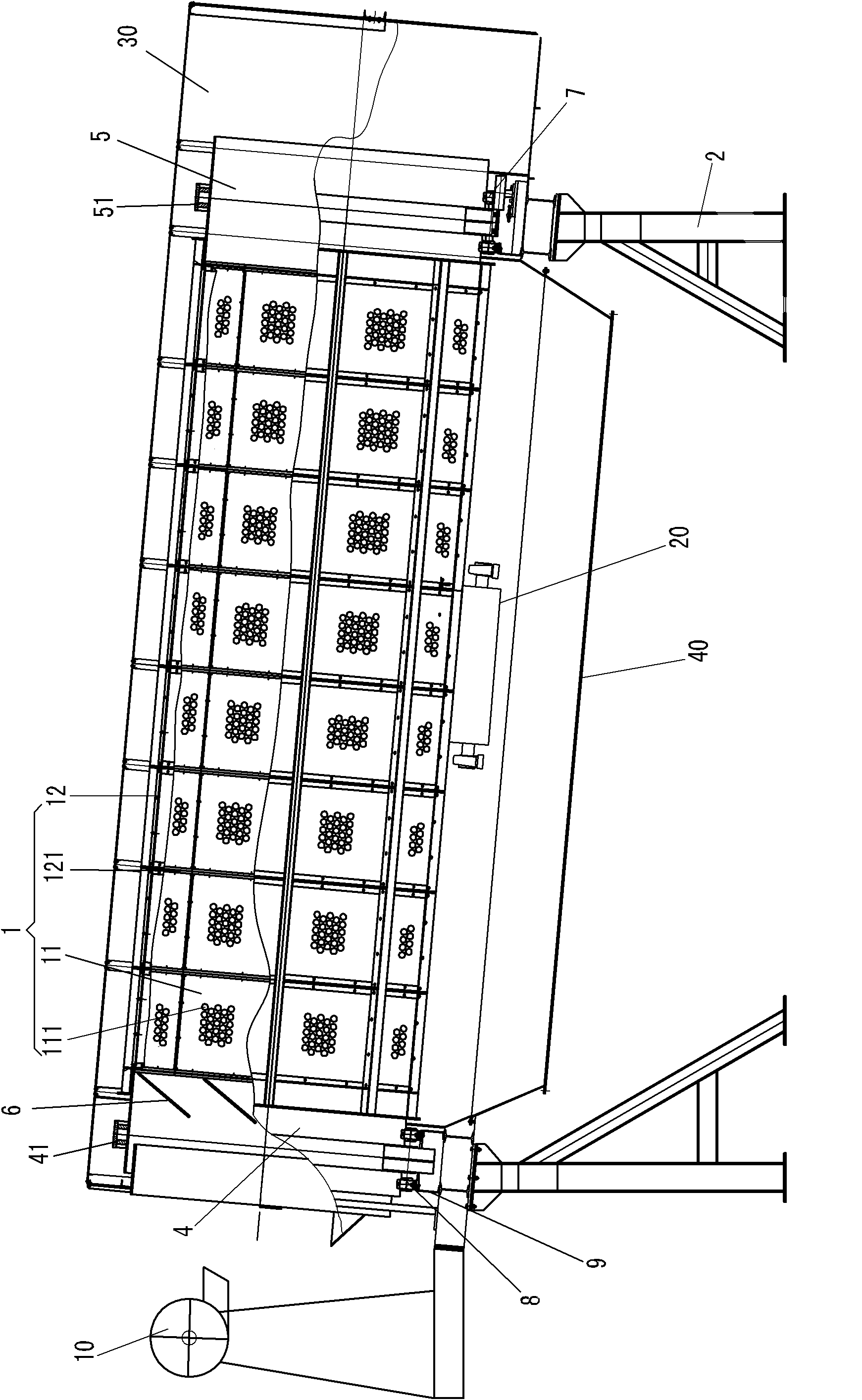 Large composite sieving machine for old and decayed garbage