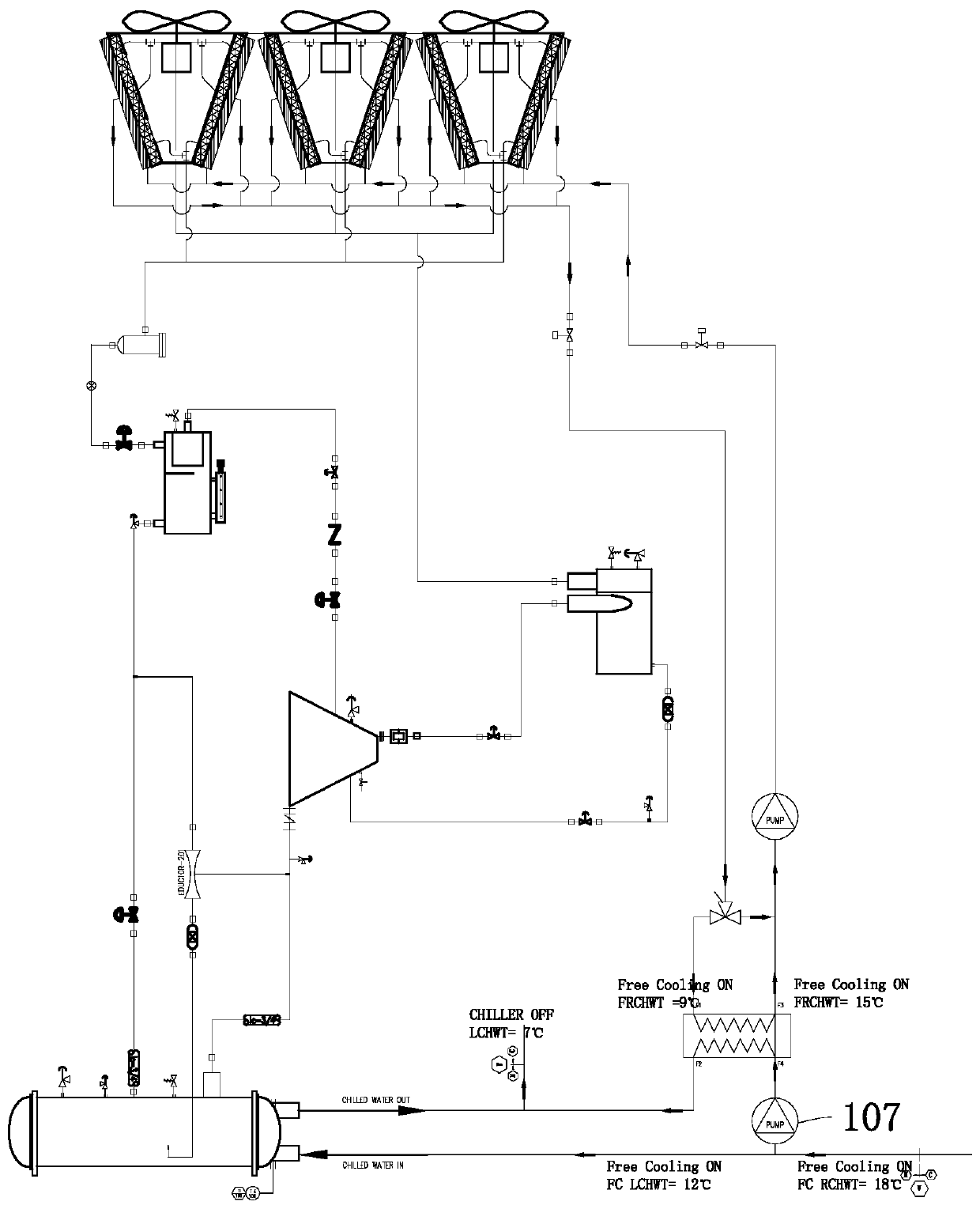 Natural cooling refrigeration system