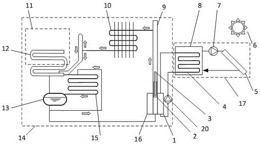 Modularized pump-free solar absorption type refrigerating machine