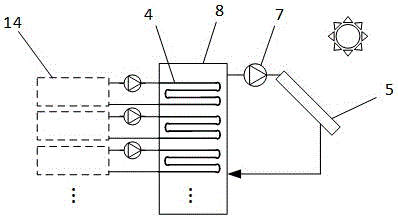 Modularized pump-free solar absorption type refrigerating machine