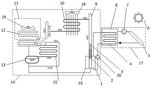 Modularized pump-free solar absorption type refrigerating machine