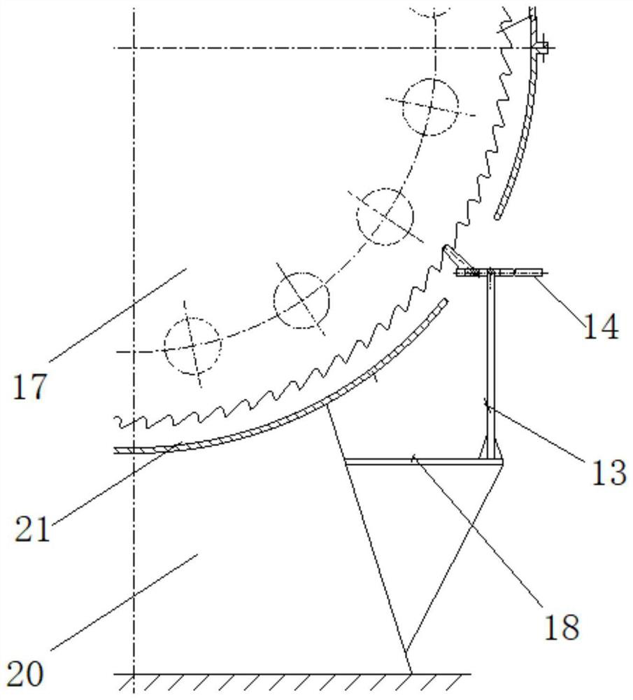 Independent manual turning gear and turning gear structure