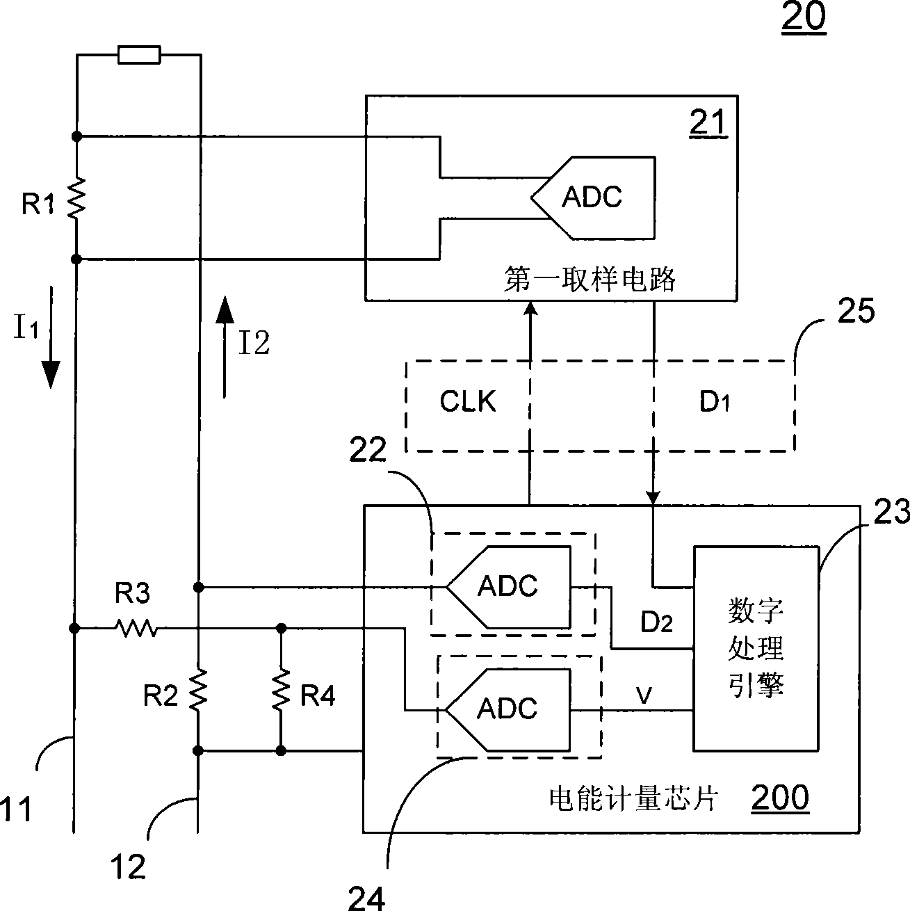 Electric energy gauging method and apparatus