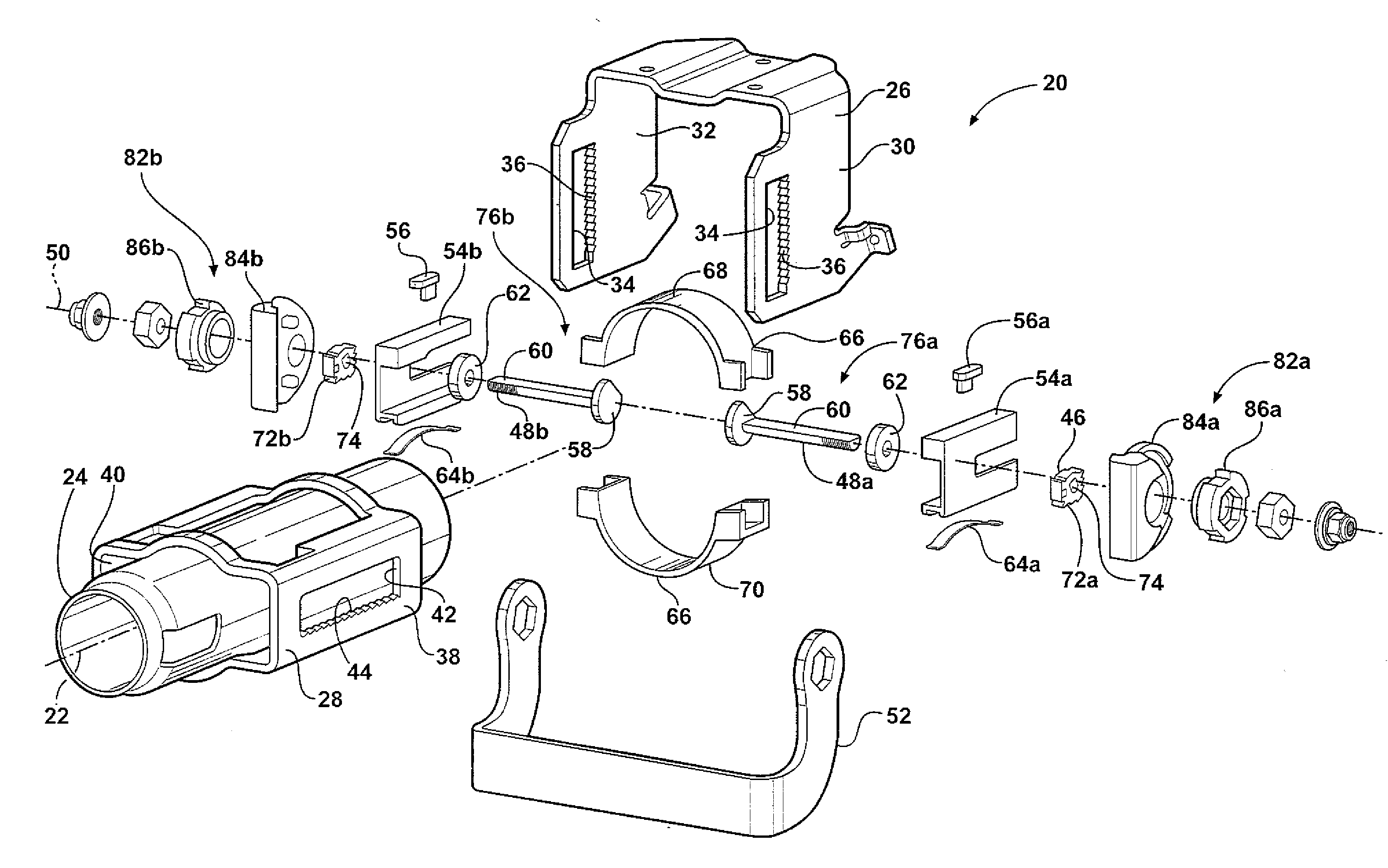 Dual on-center column lock mechanism