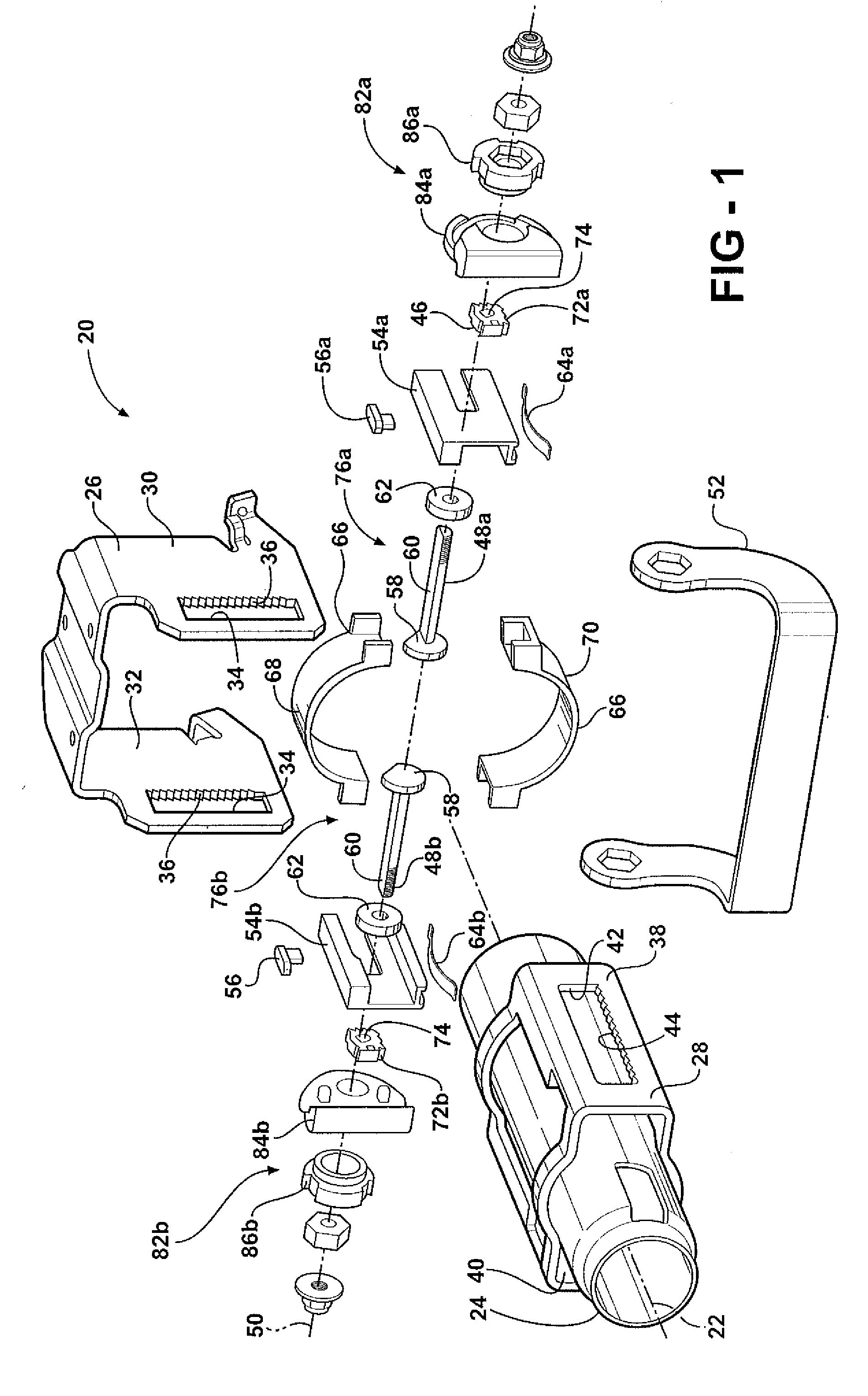 Dual on-center column lock mechanism