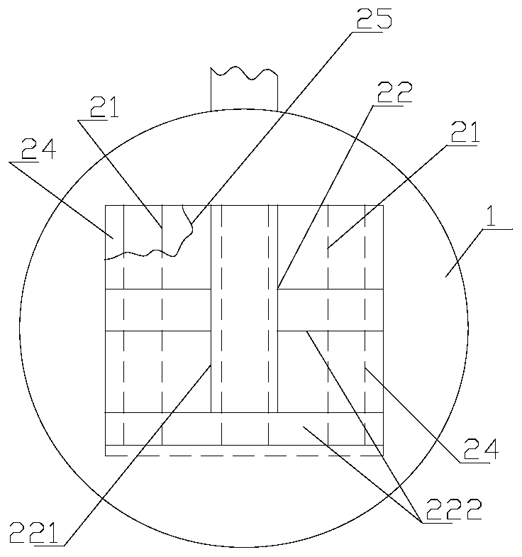 An air-push rolling curtain water adjustment mechanism