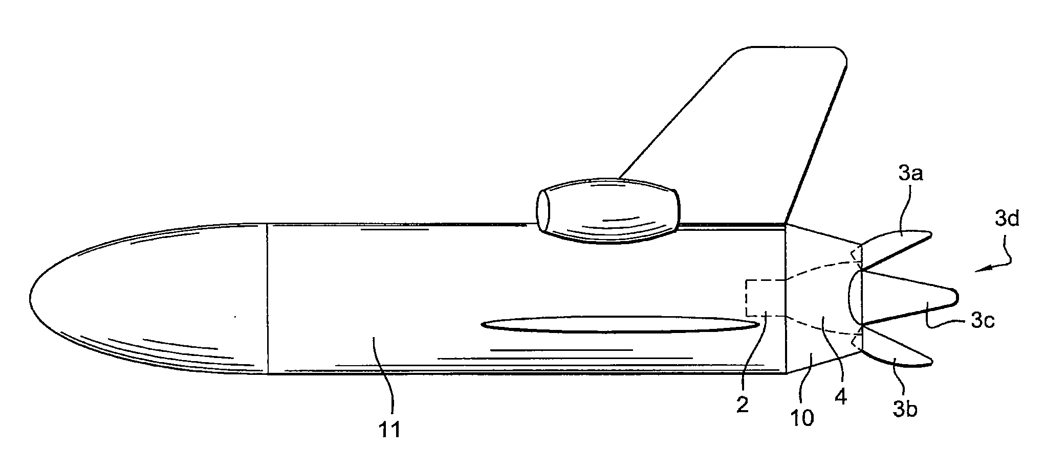 Spacecraft afterbody device