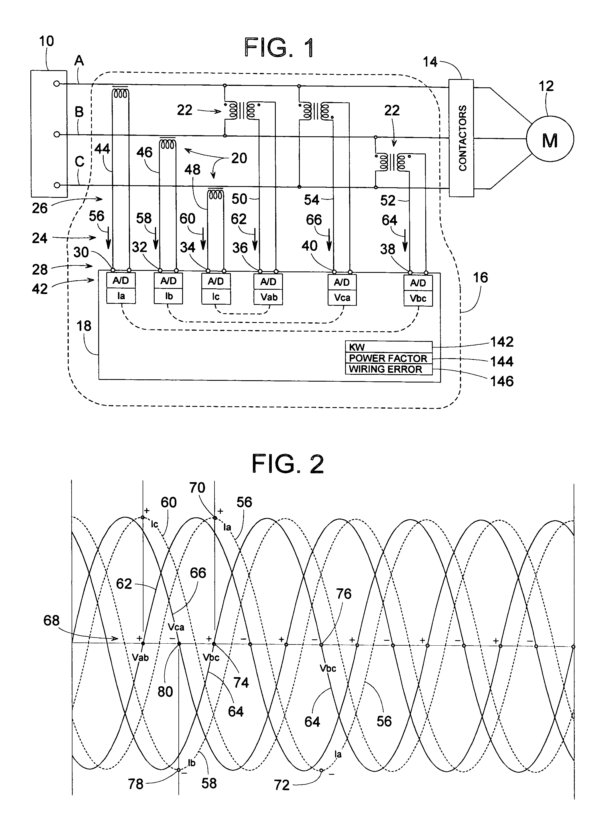 Method of recognizing signal mis-wiring of a three-phase circuit