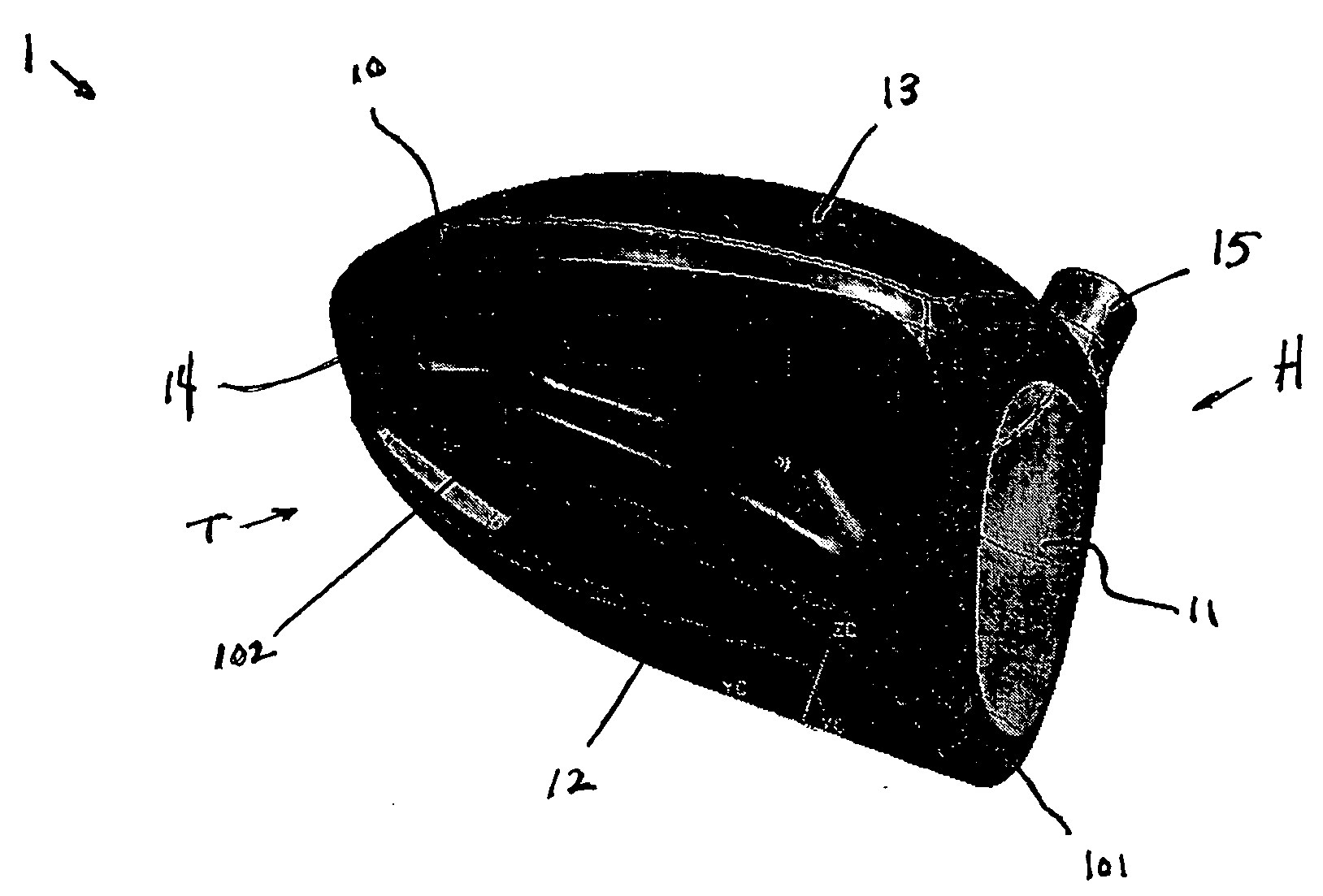 Golf club head with concave insert