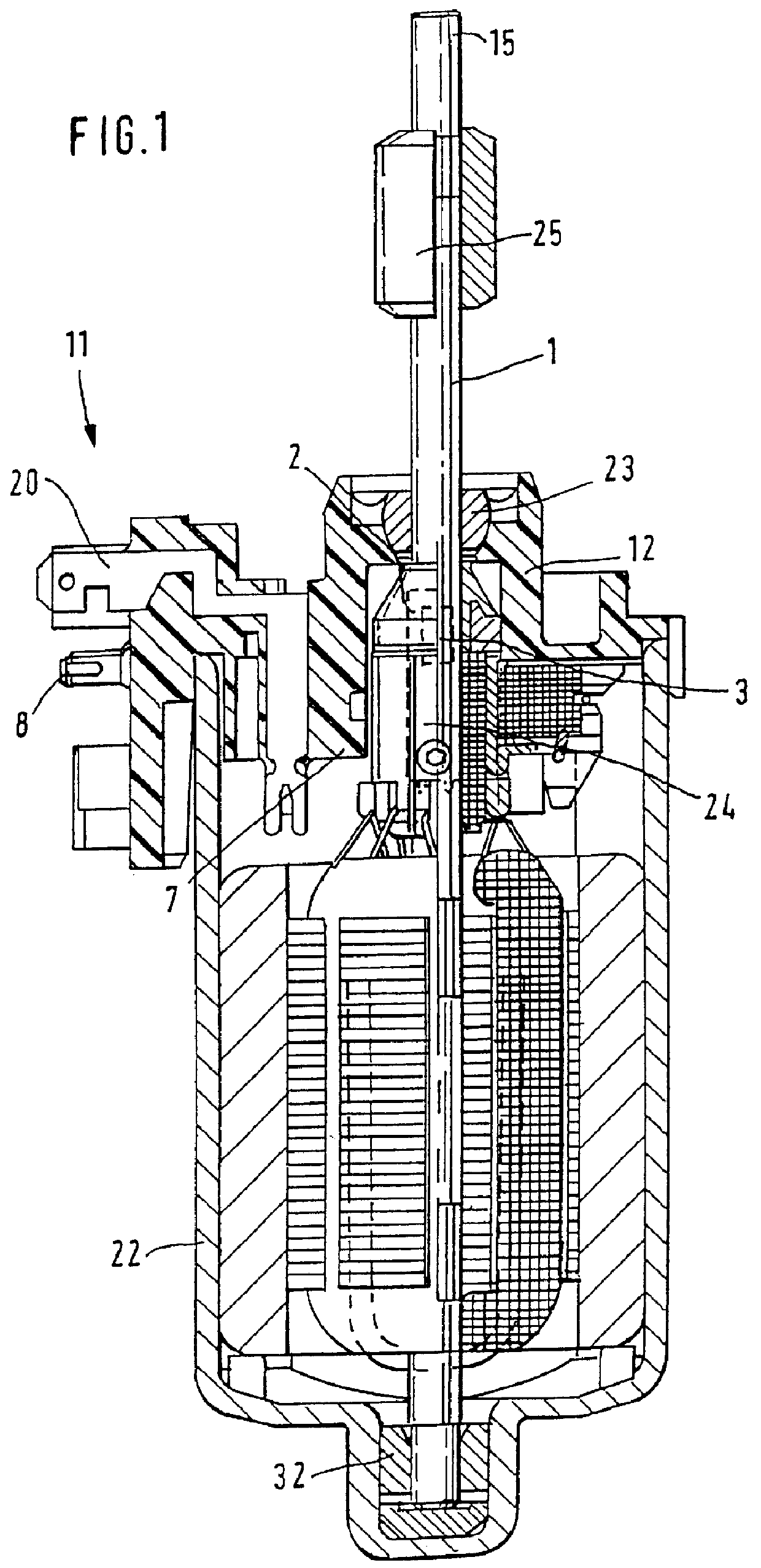 Motor with RPM pickup via a hall sensor