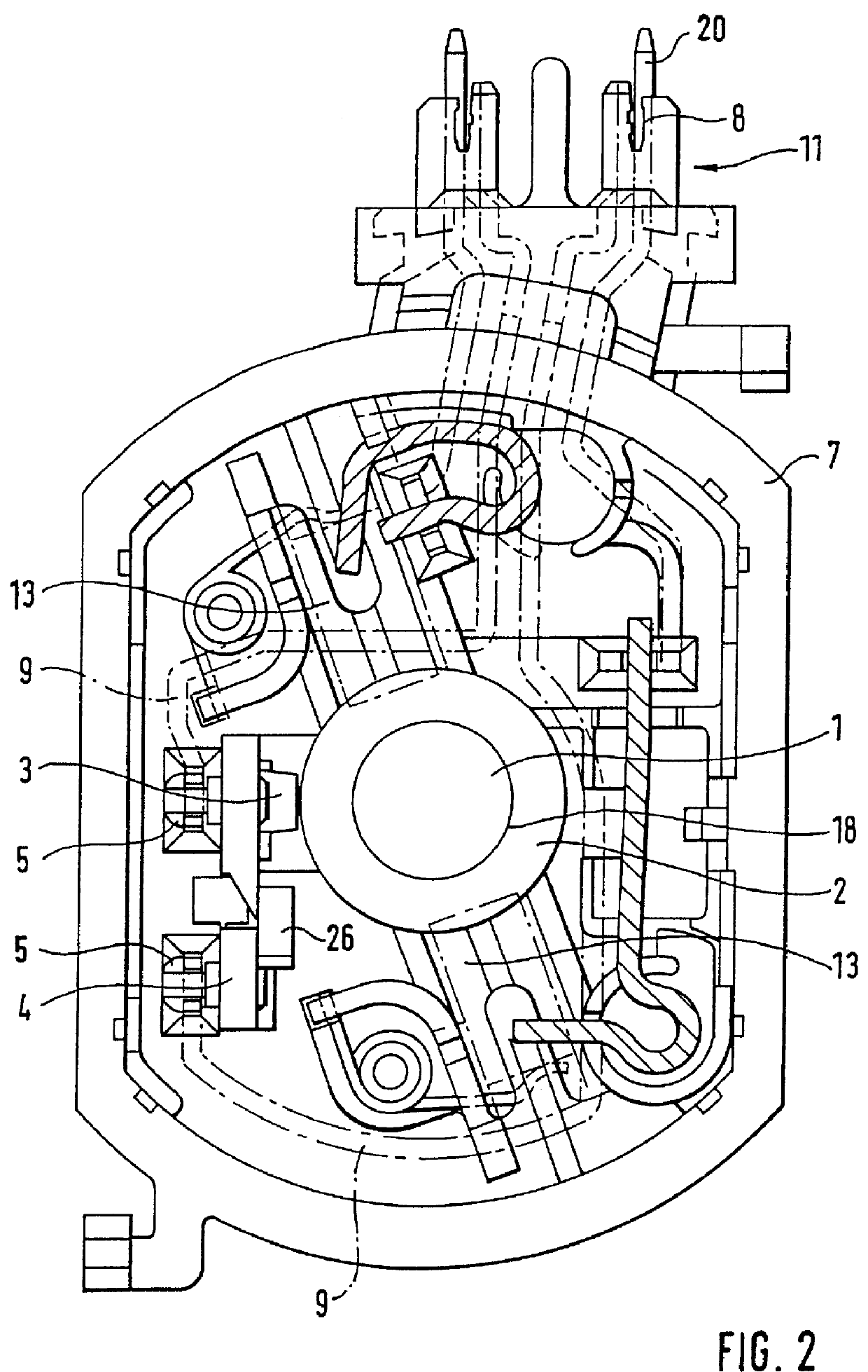 Motor with RPM pickup via a hall sensor