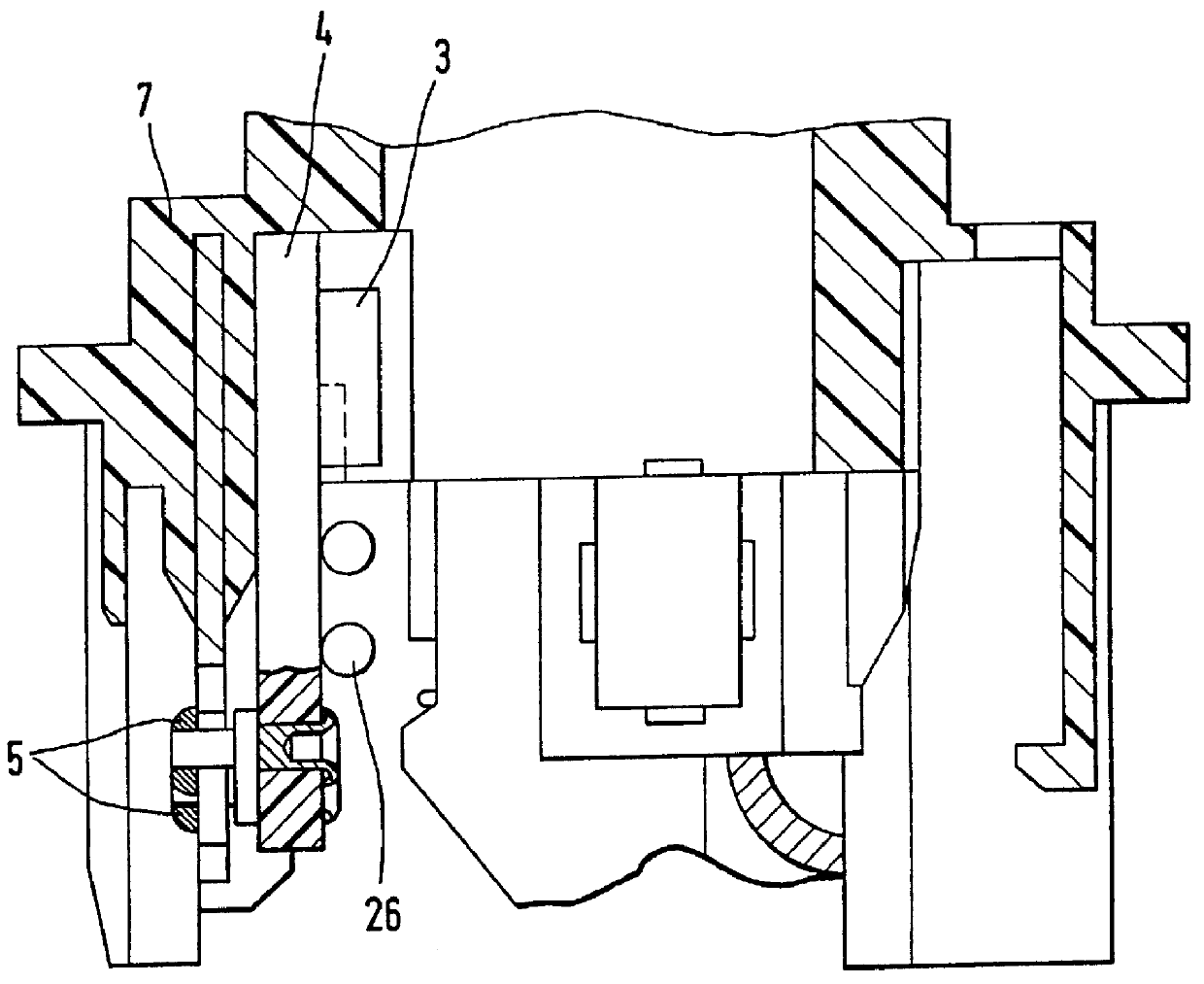 Motor with RPM pickup via a hall sensor