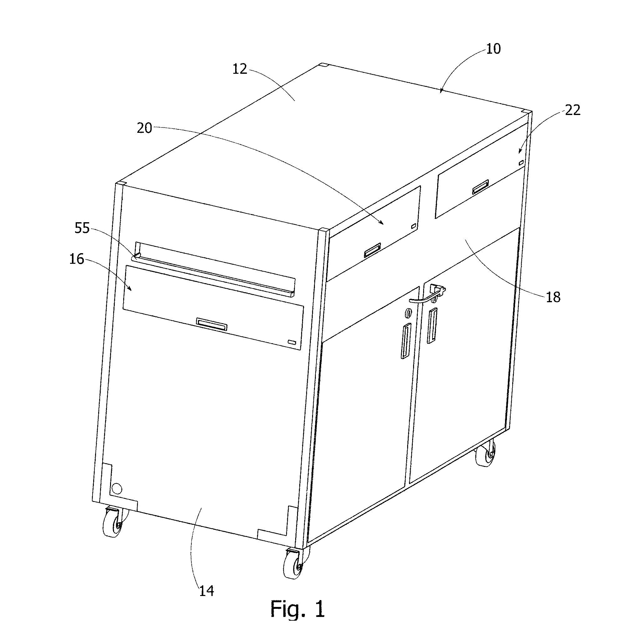 Multi-station voting booth with storage/utility cart