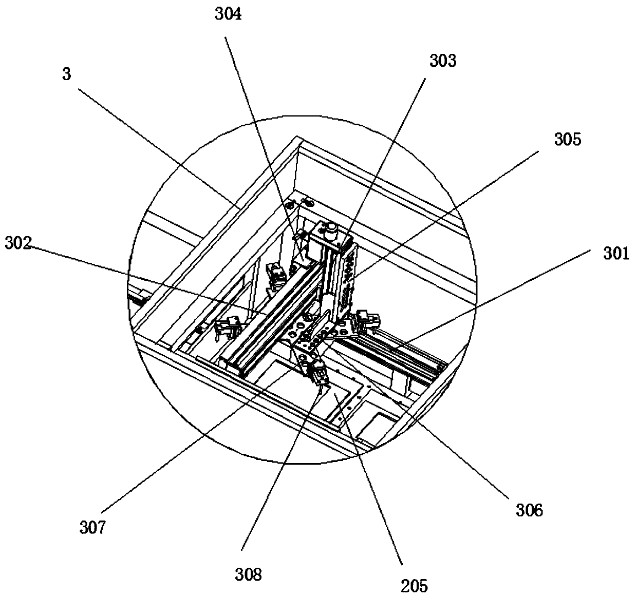 Chip processing device integrating testing function with sorting function