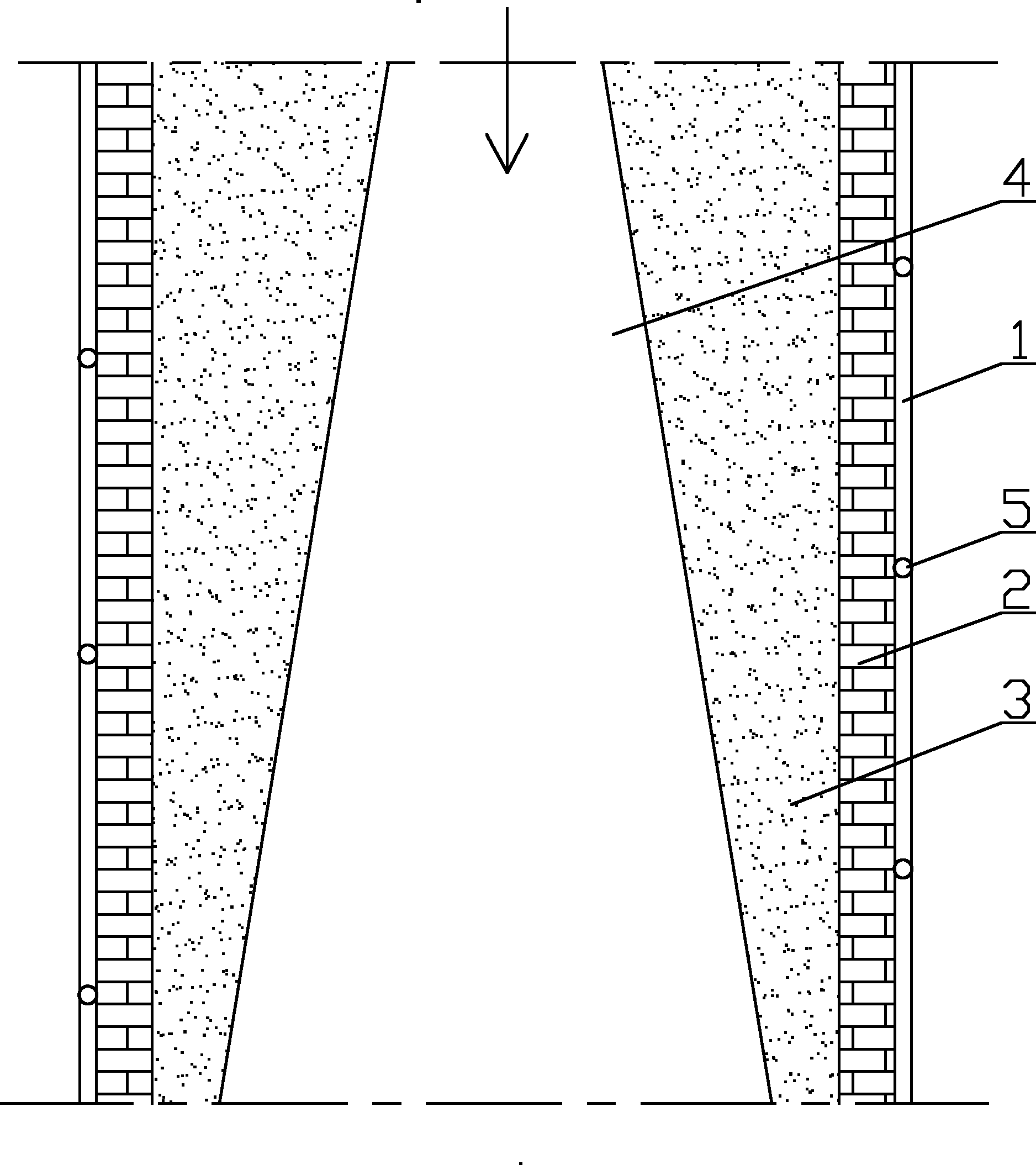 Pouring material and single-iron notch blast furnace iron storage type tapping main channel using same