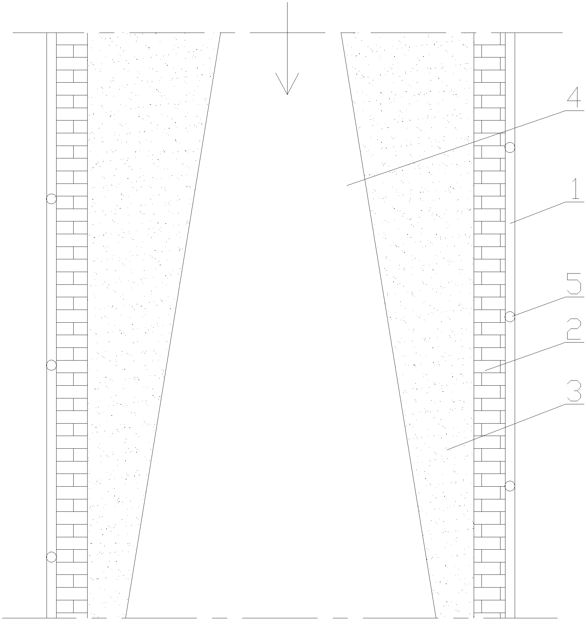 Pouring material and single-iron notch blast furnace iron storage type tapping main channel using same