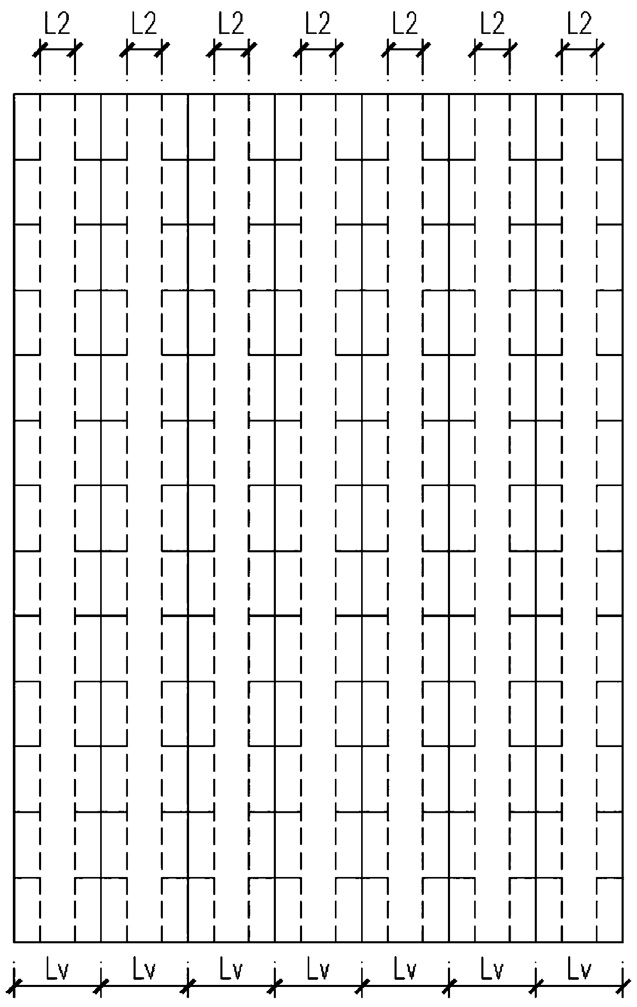 Steel plate combined shear wall capable of achieving connection through crossed bending type partition board and preparing method