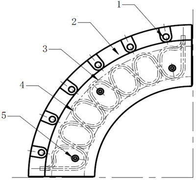 Double-layer cooling pipe balanced forced cooling water cooling furnace mouth