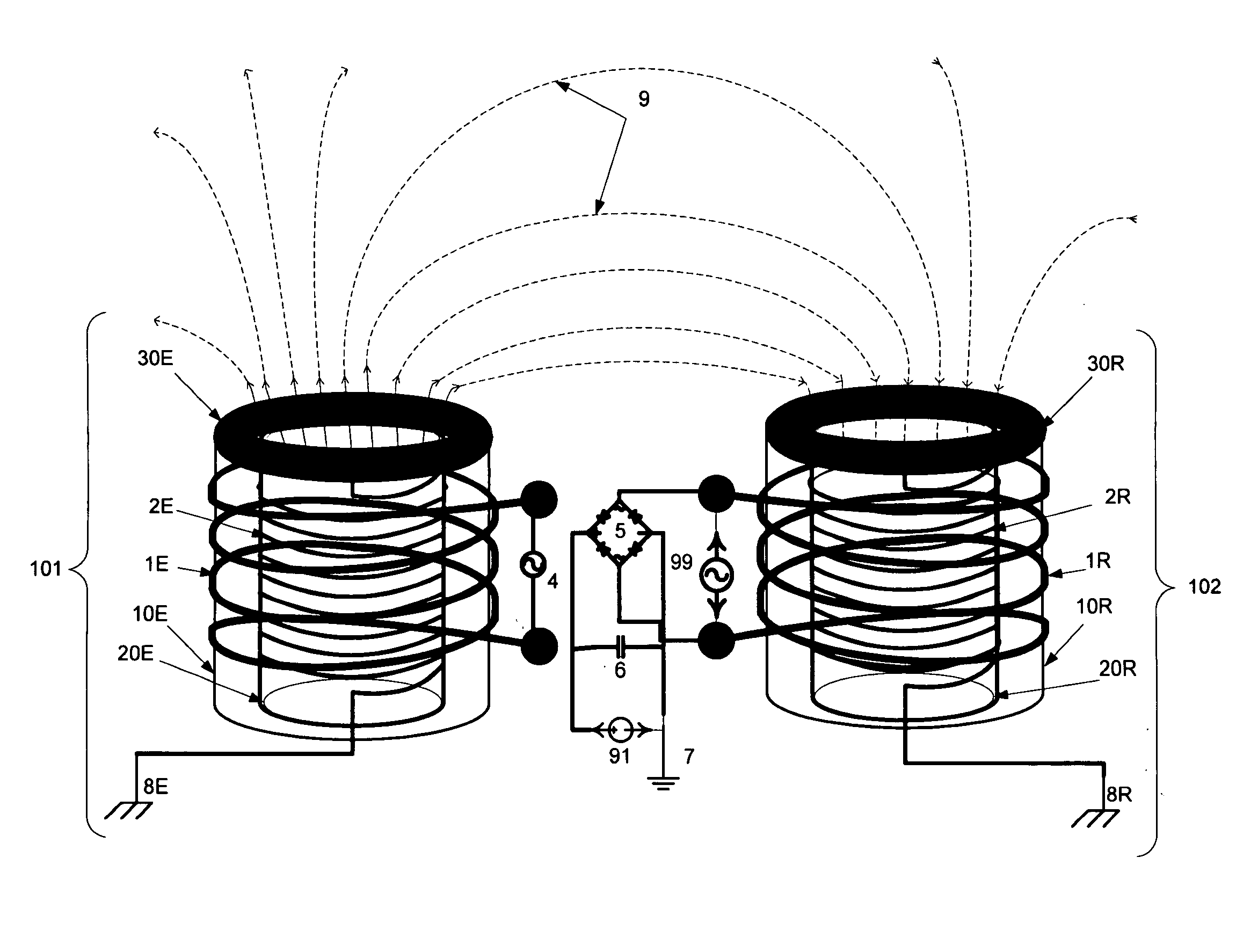 Methods and systems for wireless energy and data transmission